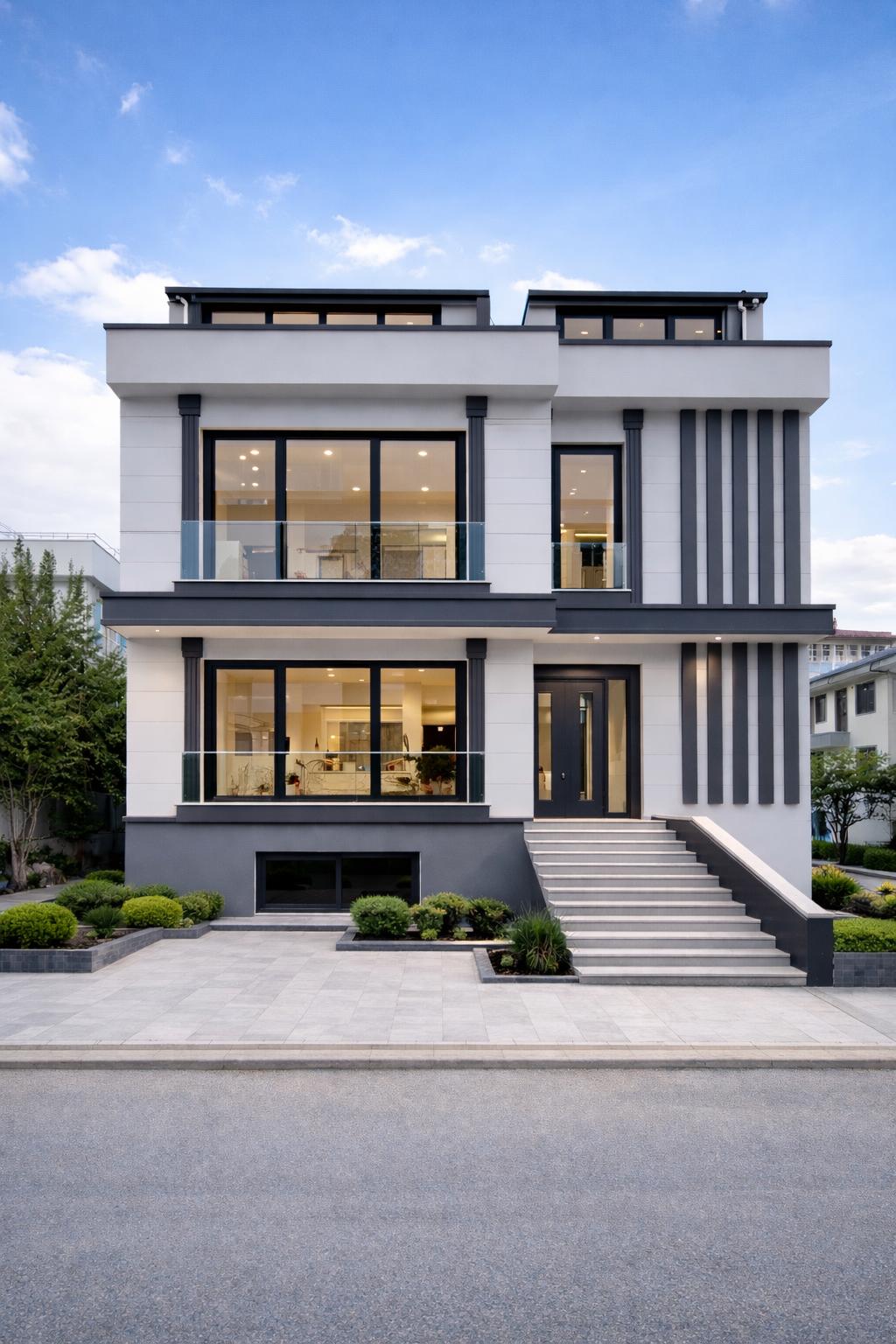 Modern villa dış cephe uygulaması